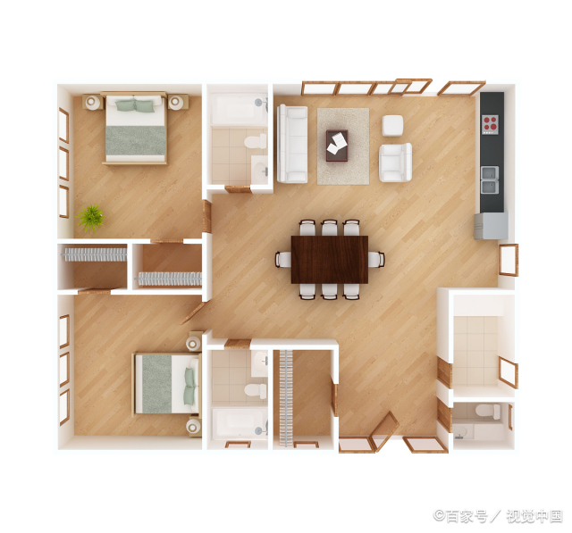 八种最好的户型图图片  房屋户型好不好风水上有没有讲究
