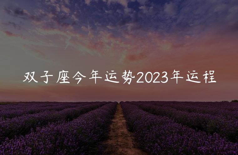 双子座今年运势2023年运程，双子座2023年的运势及运程