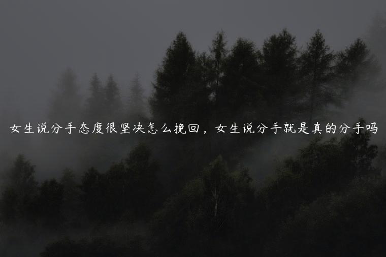 女生说分手态度很坚决怎么挽回，女生说分手就是真的分手吗