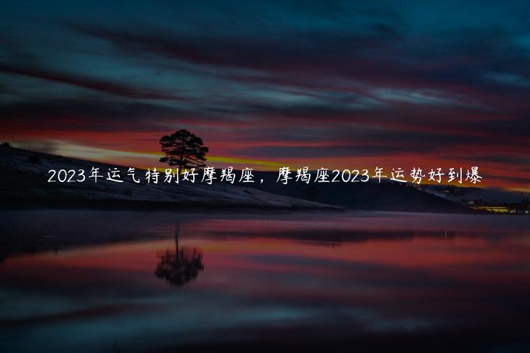 2023年运气特别好摩羯座，摩羯座2023年运势好到爆