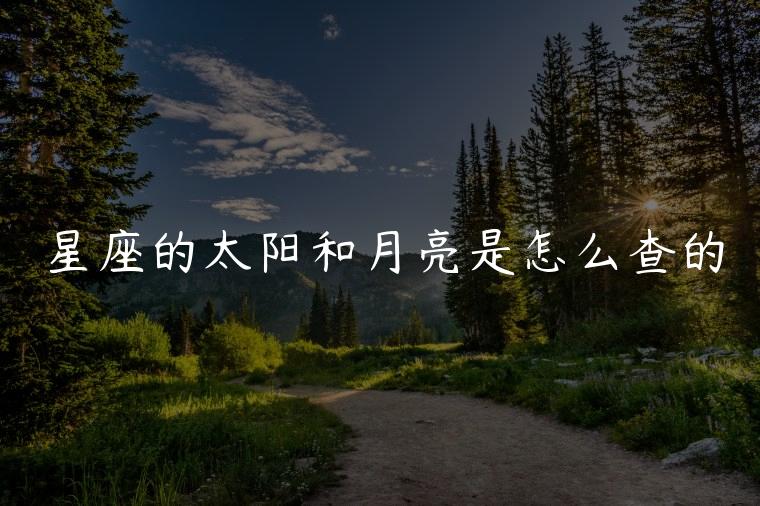 星座的太阳和月亮是怎么查的，星座的太阳月亮怎么查