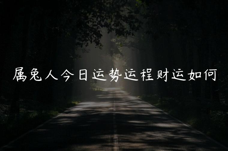 属兔人今日运势运程财运如何，属兔的人今日运势财运如何