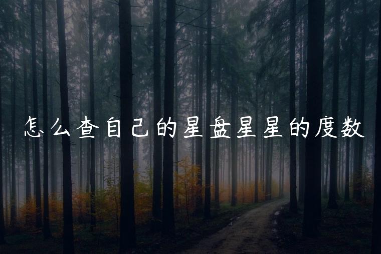 怎么查自己的星盘星星的度数，怎么查自己的星盘度数