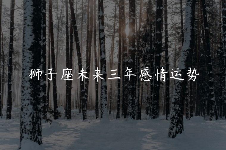 狮子座未来三年感情运势，狮子座未来三年感情运势如何