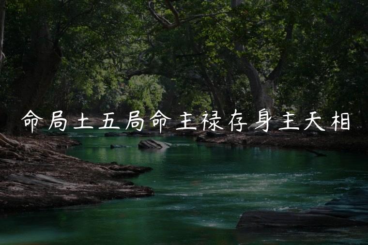 命局土五局命主禄存身主天相，男命主禄存身主天相什么意思
