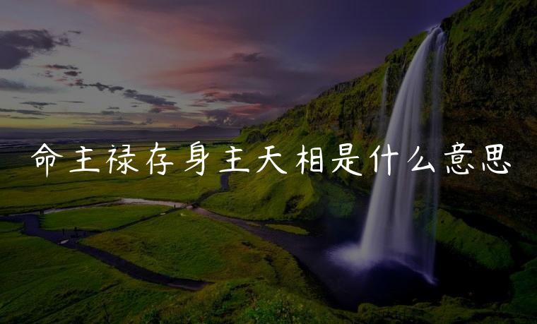 命主禄存身主天相是什么意思，命主禄存身主天相女人什么意思
