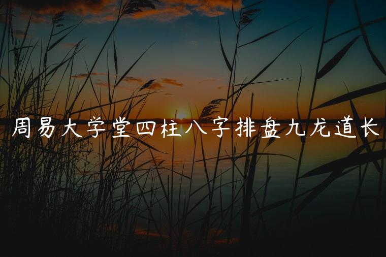 周易大学堂四柱八字排盘九龙道长，周易大学堂八字排盘