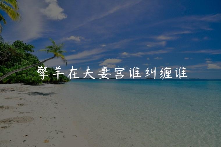 擎羊在夫妻宫谁纠缠谁，擎羊在夫妻宫是伤害对方还是自己