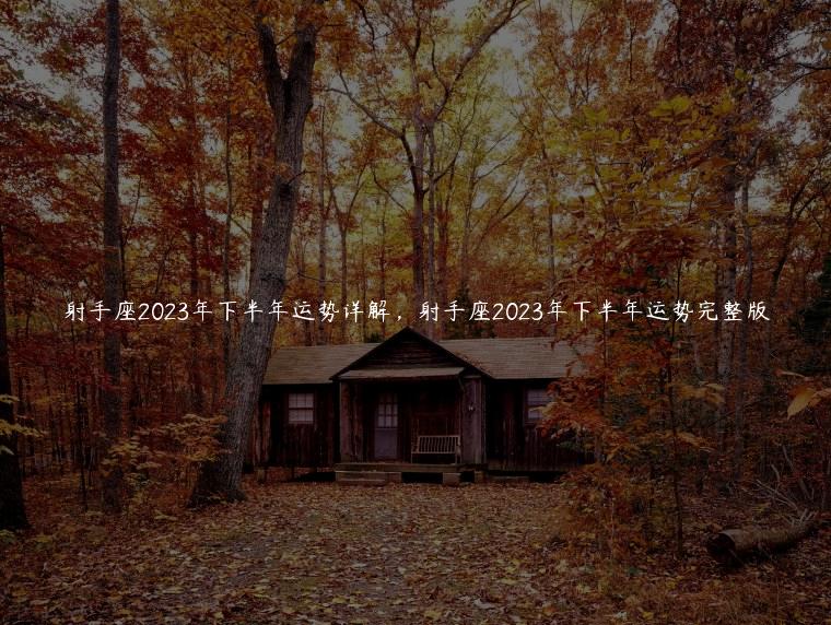 射手座2023年下半年运势详解，射手座2023年下半年运势完整版