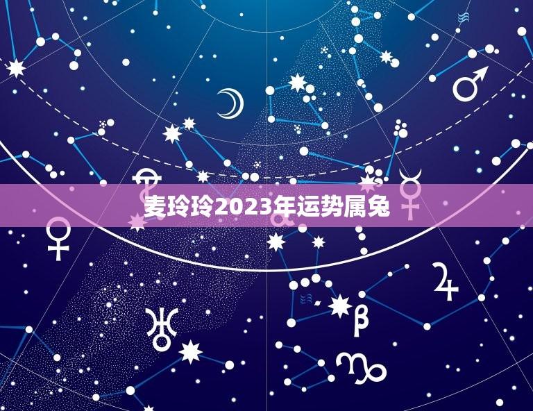 麦玲玲2023年运势属兔(详解兔年运势和吉凶预测)