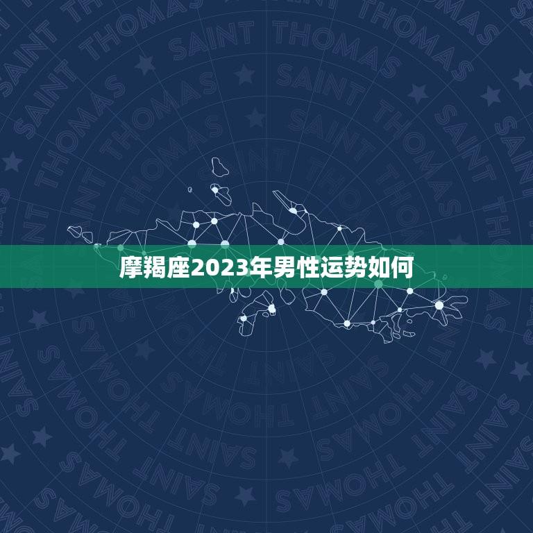 摩羯座2023年男性运势如何？(详解摩羯座2023年运势)