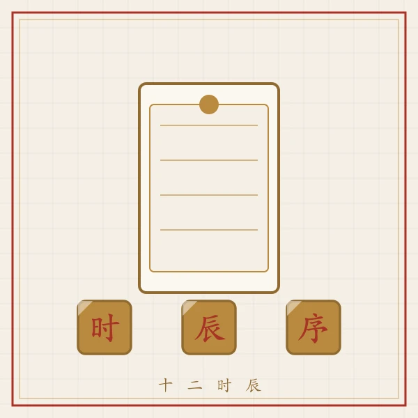 十二时辰铜牌刻漏图案