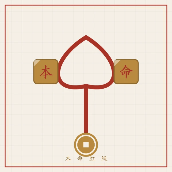 本命年红绳铜钱结图案