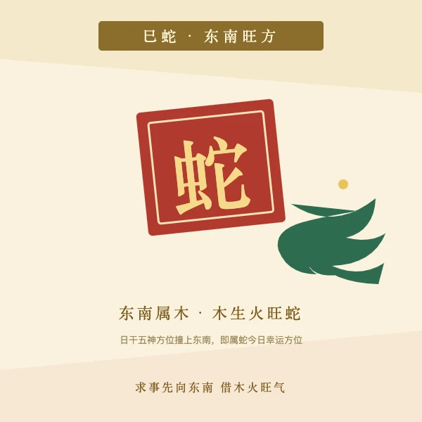 巳蛇图腾与东南方红牌图案